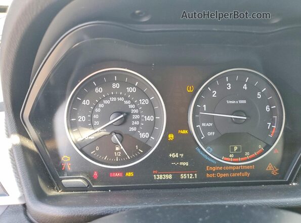 WBXHT3C39H5F78376 2017 BMW X1 White Vista del cuadro de instrumentos