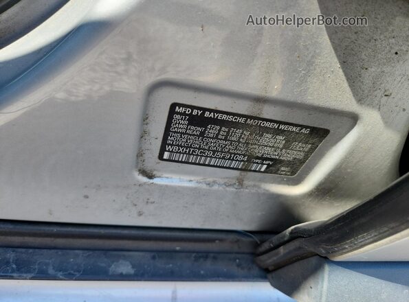 WBXHT3C39J5F91084 2018 BMW X1 Silver Widok wnętrza 360 stopni