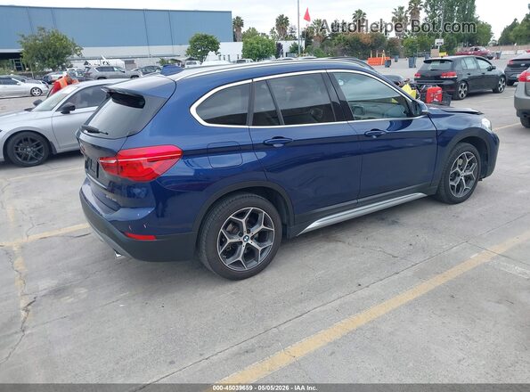 WBXHT3C39J5L33547 2018 BMW X1 Синий Задняя правая четверть