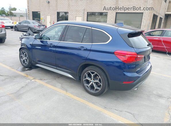 WBXHT3C39J5L33547 2018 BMW X1 Синий Задняя левая четверть