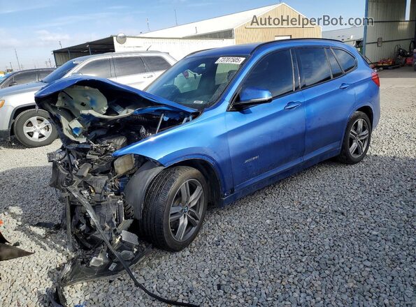 WBXHT3C3XG5E47956 2016 BMW X1 Синий Передняя левая четверть