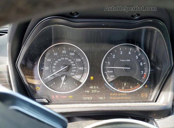 WBXHT3C3XG5E47956 2016 BMW X1 Синий Вид щитка приборов
