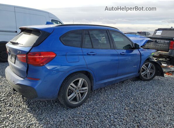 WBXHT3C3XG5E47956 2016 BMW X1 Синий Задняя правая четверть