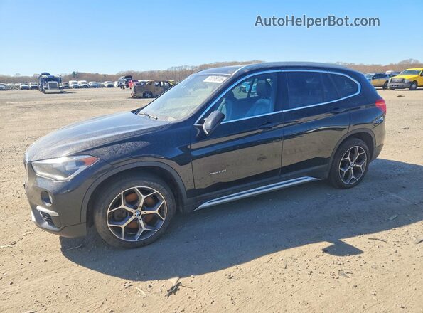 WBXHT3C3XH5F76409 2017 BMW X1 Black წინა მარცხენა ხედი სამი მეოთხედიდან