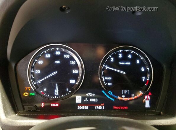 WBXHT3C59K5L90477 2019 BMW X1 Gray Вид щитка приладів