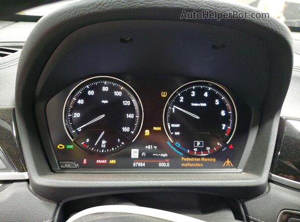 WBXJG9C01M5T16311 2021 BMW X1 Серебряный Вид щитка приборов