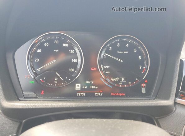 WBXYJ1C09L5P68135 2020 BMW X2 Белый Вид щитка приборов