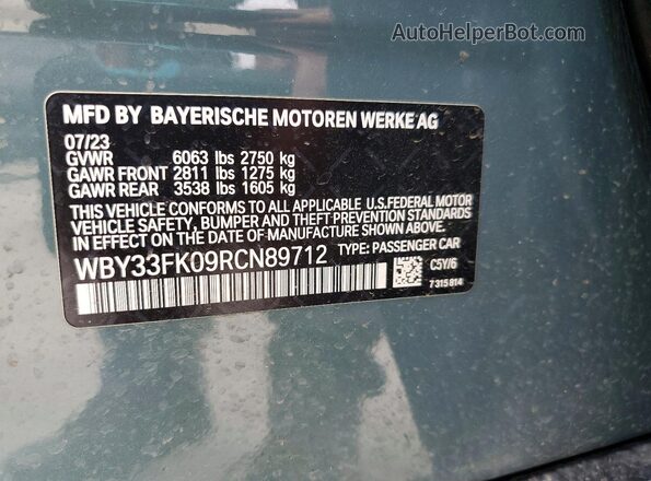 WBY33FK09RCN89712 2024 BMW OTHER Blue Widok komory silnika