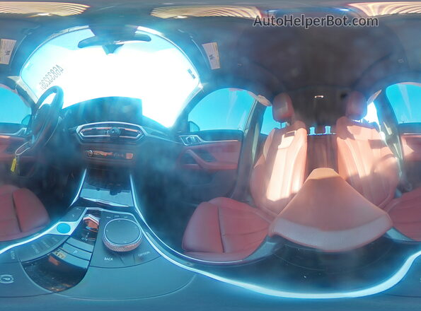 WBY43AW05PFP68827 2023 BMW I4 Black VIN კოდის სტიკერის ხედი