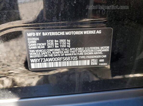 WBY73AW00RFS68705 2024 BMW I4 Black Շարժիչի բաժամունքի տեսք