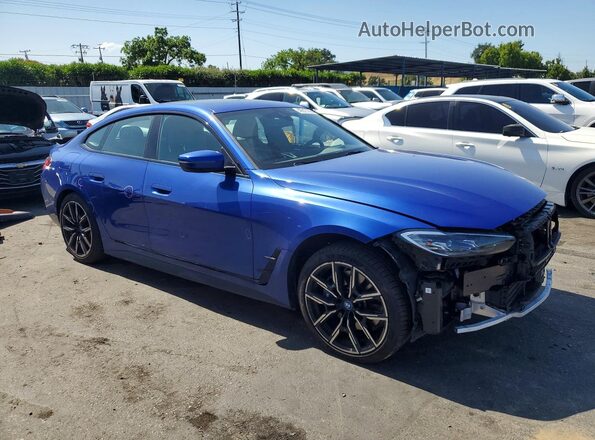 WBY73AW03PFN73516 2023 BMW I4 Синий Передняя правая четверть