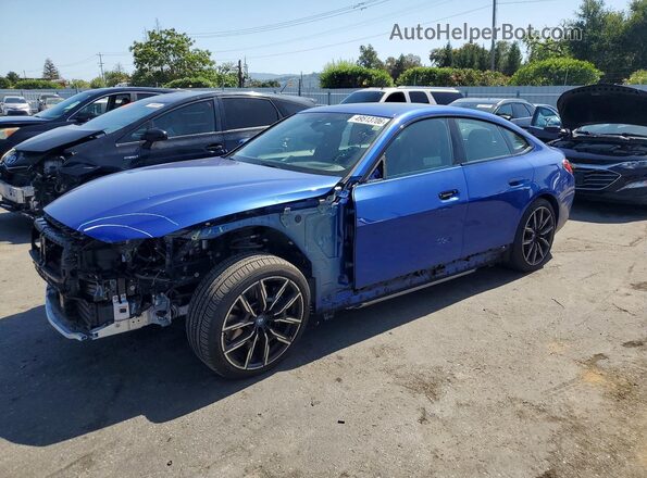 WBY73AW03PFN73516 2023 BMW I4 Синий Передняя левая четверть