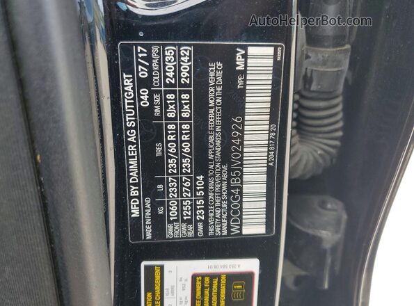 WDC0G4JB5JV024926 2018 MERCEDES-BENZ GLC-CLASS Черный Вид наклейки с VIN-кодом