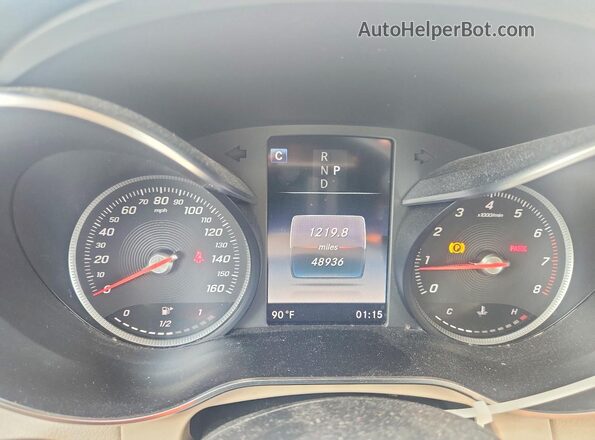 WDC0G4JB6KV146793 2019 MERCEDES-BENZ GLC-CLASS White Вид щитка приладів