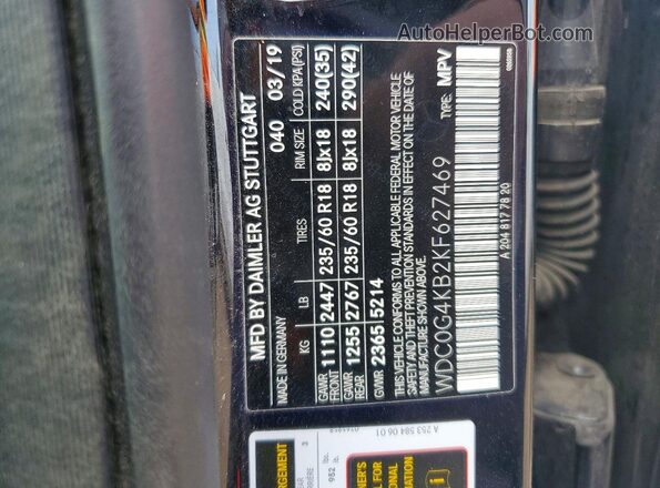 WDC0G4KB2KF627469 2019 MERCEDES-BENZ GLC-CLASS Black Engine compartment view