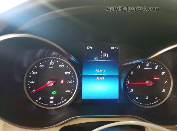 WDC0G8EB9LF686491 2020 MERCEDES-BENZ GLC-CLASS White Vista del cuadro de instrumentos