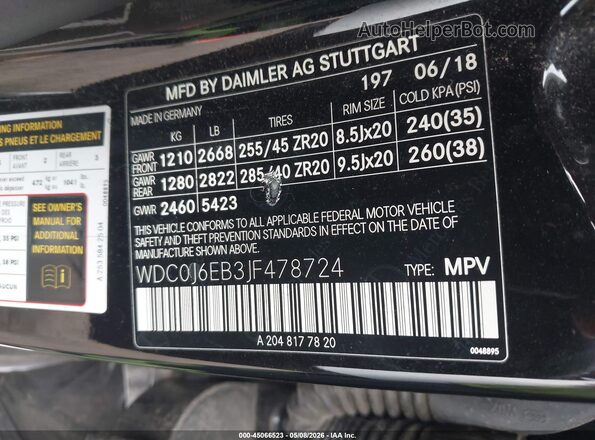 WDC0J6EB3JF478724 2018 MERCEDES-BENZ AMG GLE 43 COUPE Black ძრავის განყოფილების ხედი