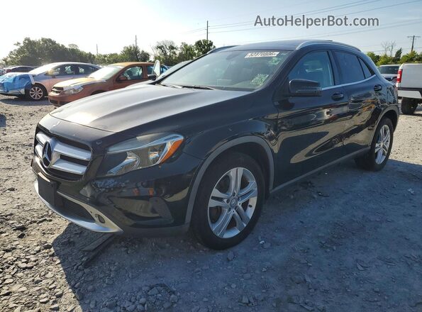 WDCTG4EB3GJ225831 2016 MERCEDES-BENZ GLA Черный Передняя левая четверть