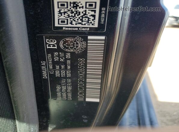 WDCYC7DF2HX265968 2017 MERCEDES-BENZ G-CLASS Black Widok komory silnika