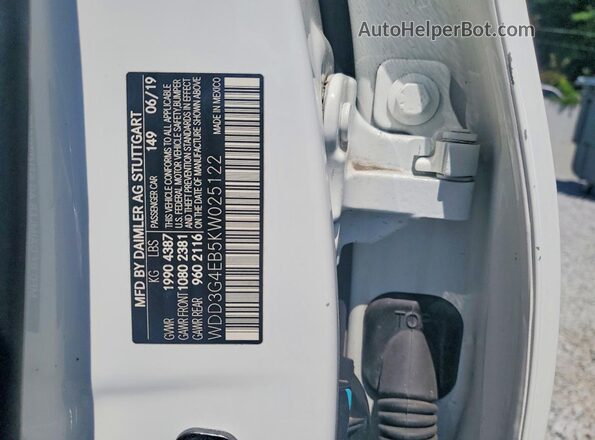 WDD3G4EB5KW025122 2019 MERCEDES-BENZ A Белый Вид подкапотного пространства