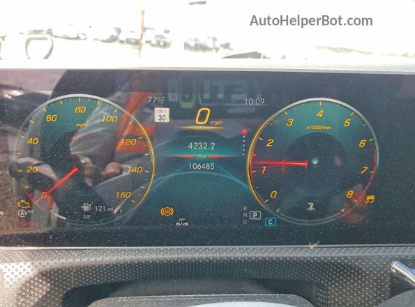 WDD3G4EB6KW000620 2019 MERCEDES-BENZ A White Instrument cluster view