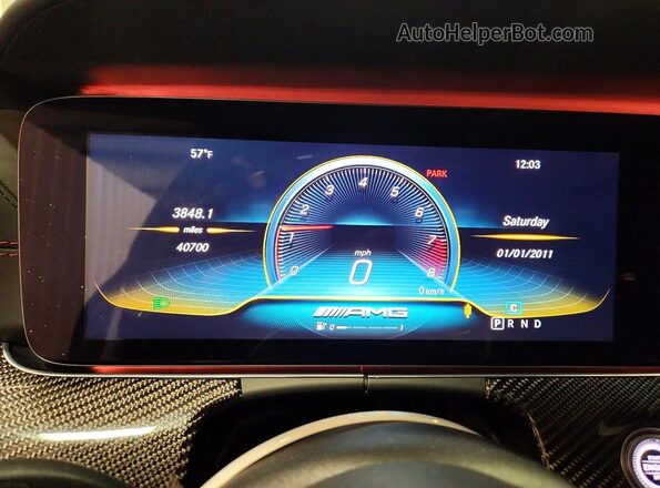 WDD7X8KB4KA006748 2019 MERCEDES-BENZ AMG White Սարքավորումների վահանակի տեսք