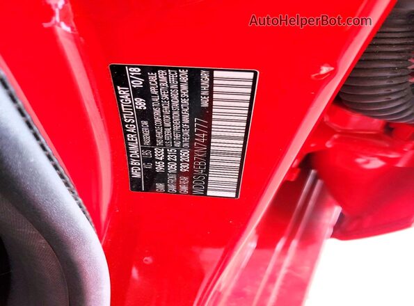 WDDSJ4EB7KN744777 2019 MERCEDES-BENZ CLA-CLASS Red Engine compartment view