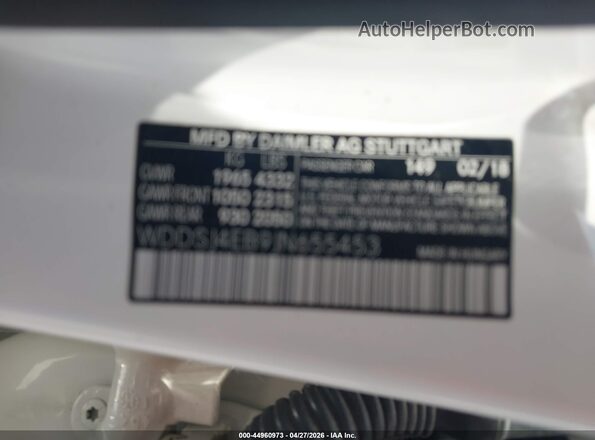 WDDSJ4EB9JN655453 2018 MERCEDES-BENZ CLA 250 White Engine compartment view