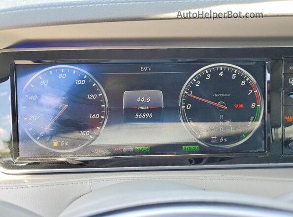 WDDUG6DB6GA253720 2016 MERCEDES-BENZ S Charcoal Вид щитка приладів