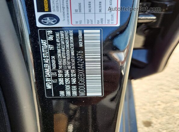 WDDUG6EBXKA424976 2019 MERCEDES-BENZ S Black ძრავის განყოფილების ხედი