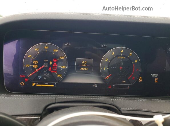 WDDUG8DB7KA449735 2019 MERCEDES-BENZ S Черный Вид щитка приборов
