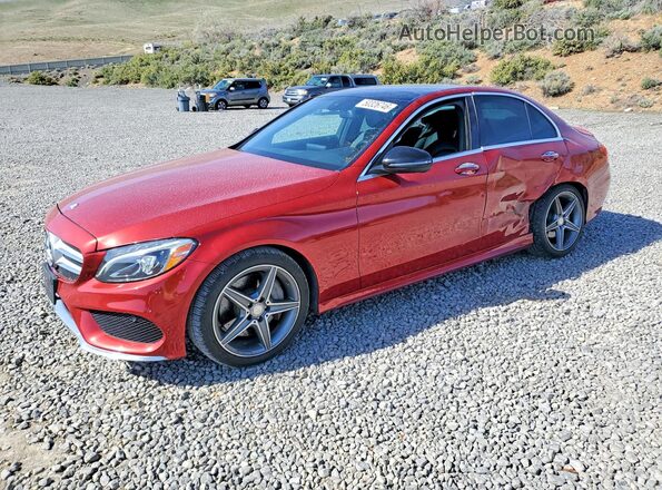 WDDWF4JB2HR288603 2017 MERCEDES-BENZ C Red Przód lewy