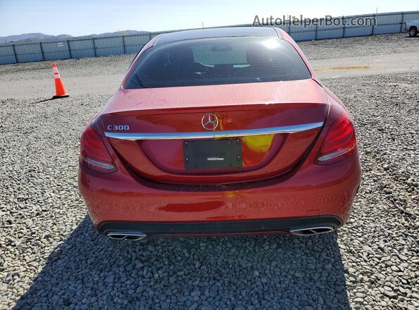 WDDWF4JB2HR288603 2017 MERCEDES-BENZ C Red Widok z tyłu