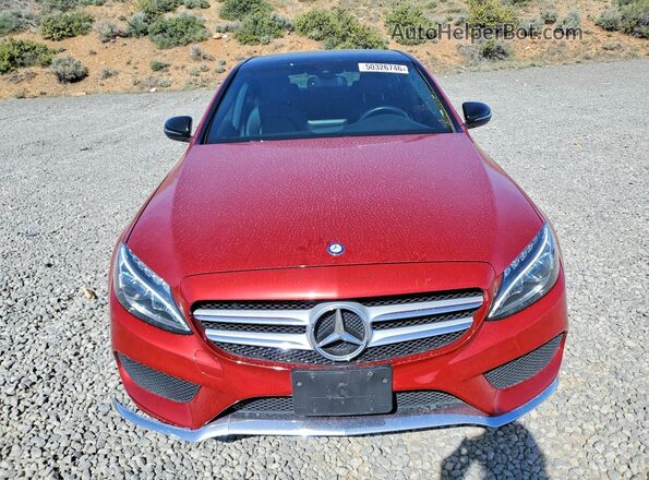 WDDWF4JB2HR288603 2017 MERCEDES-BENZ C Red Widok z przodu