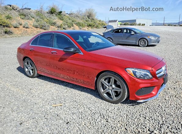 WDDWF4JB2HR288603 2017 MERCEDES-BENZ C Red Przód prawy