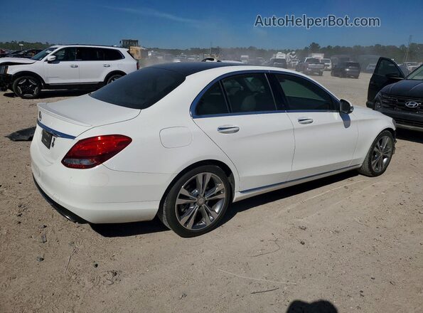 WDDWF4JB6GR136211 2016 MERCEDES-BENZ C Белый Задняя правая четверть