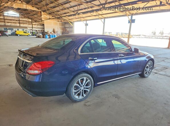 WDDWF4KB0GR140141 2016 MERCEDES-BENZ C Синий Задняя правая четверть