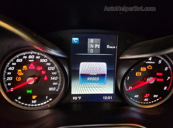 WDDWF4KB0GR140141 2016 MERCEDES-BENZ C Синий Вид щитка приборов