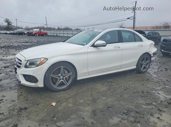 WDDWF4KB1GR140763 2016 MERCEDES-BENZ C Белый Передняя левая четверть