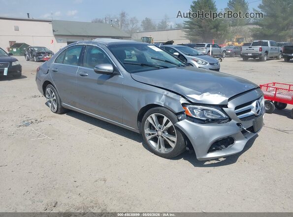 WDDWF4KB3GR173084 2016 MERCEDES-BENZ C-CLASS Серебряный Передняя правая четверть