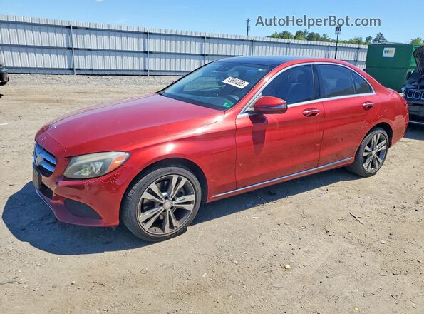 WDDWF4KBXGR163636 2016 MERCEDES-BENZ C Красный Передняя левая четверть
