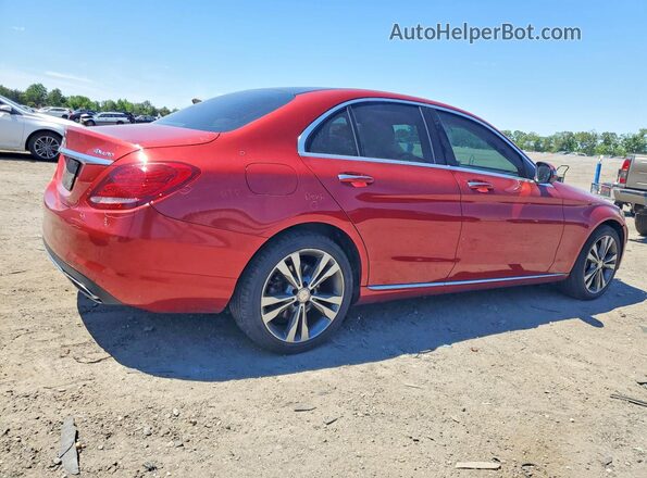 WDDWF4KBXGR163636 2016 MERCEDES-BENZ C Красный Задняя правая четверть