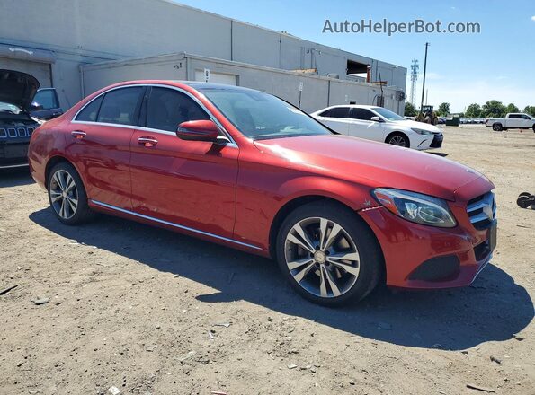 WDDWF4KBXGR163636 2016 MERCEDES-BENZ C Красный Передняя правая четверть