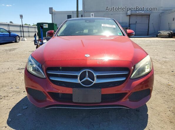 WDDWF4KBXGR163636 2016 MERCEDES-BENZ C Красный Вид спереди