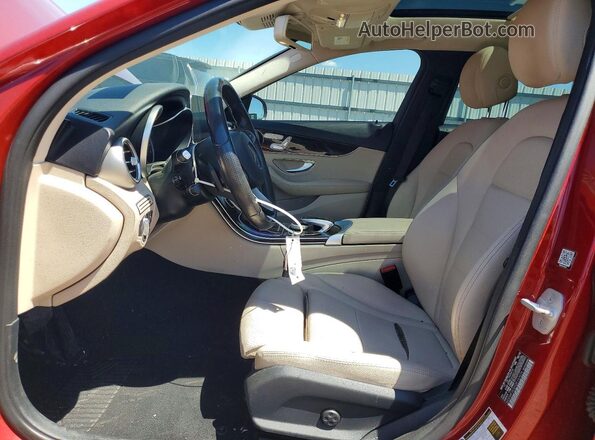 WDDWF4KBXGR163636 2016 MERCEDES-BENZ C Красный Вид салона спереди