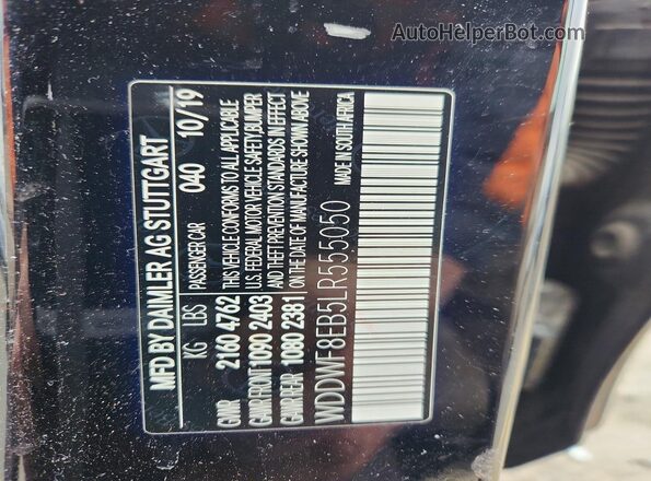 WDDWF8EB5LR555050 2020 MERCEDES-BENZ C Черный Вид подкапотного пространства