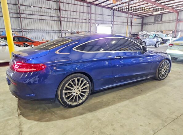 WDDWJ4JB3HF368461 2017 MERCEDES-BENZ C Синий Задняя правая четверть
