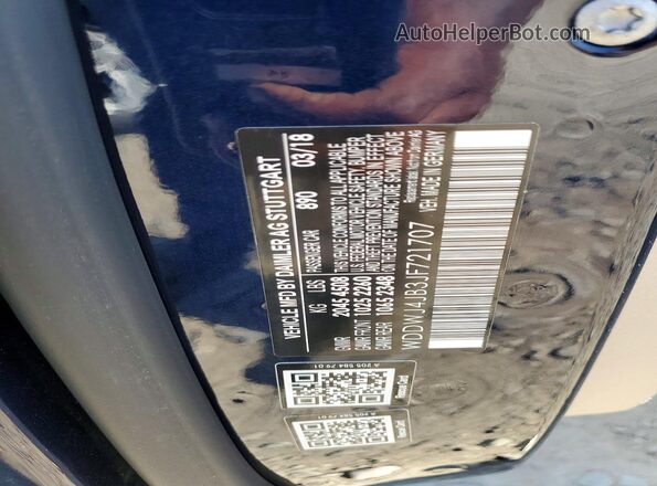 WDDWJ4JB3JF721707 2018 MERCEDES-BENZ C Синий Вид подкапотного пространства
