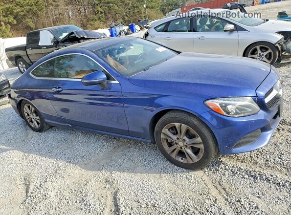 WDDWJ4KB0HF336680 2017 MERCEDES-BENZ C Blue Przód prawy