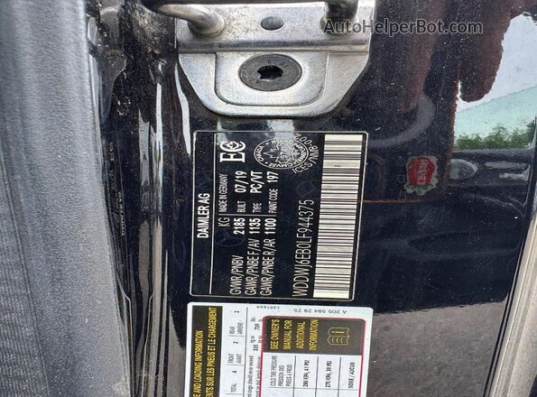 WDDWJ6EB0LF944375 2020 MERCEDES-BENZ C Black Вид задніх сидінь